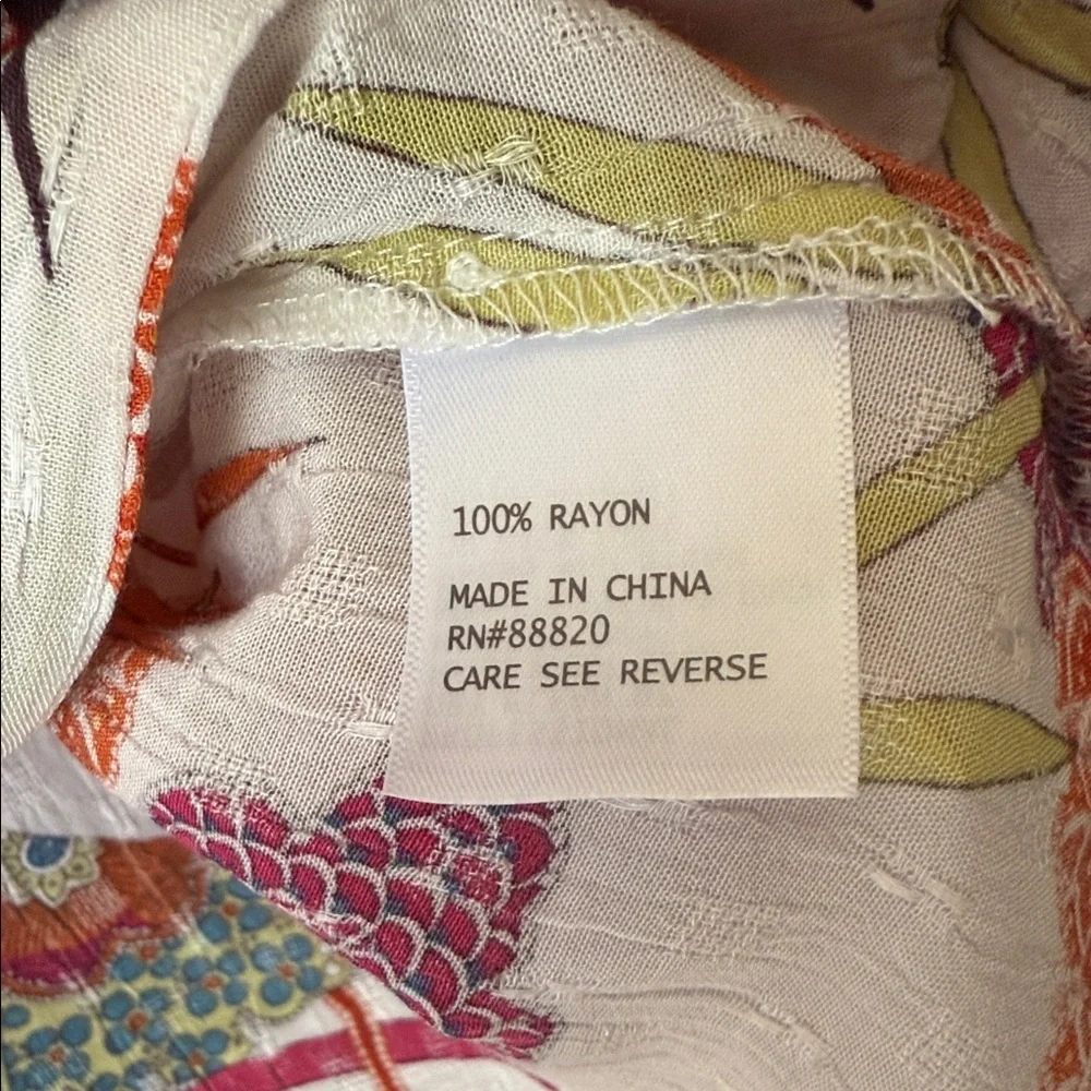 Rachel Zoe Colorful Floral Button-Down Shirt SzM - Picture 4 of 7